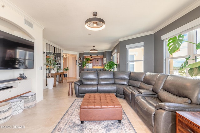 2515 S Atlantic Ave Unit 703, Daytona Beach, FL 32118 - living area with crown molding