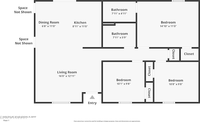 4 Starling Dr, Daytona Beach, FL 32117 - property floor plan