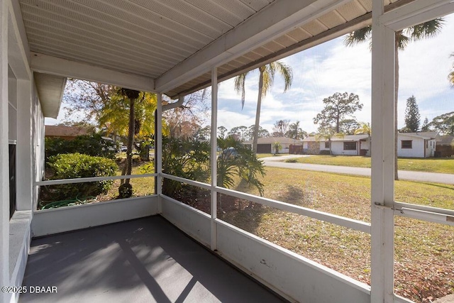 view of sunroom / solarium