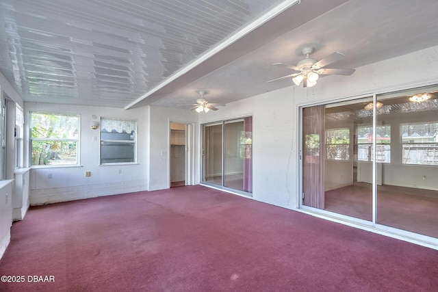 16 Red Maple Cir, Ormond Beach, FL 32174 - unfurnished sunroom featuring carpet and ceiling fan