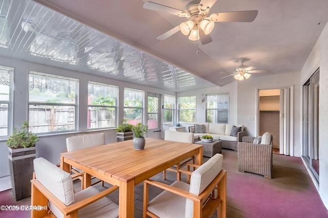 16 Red Maple Cir, Ormond Beach, FL 32174 - sunroom featuring plenty of natural light and vaulted ceiling