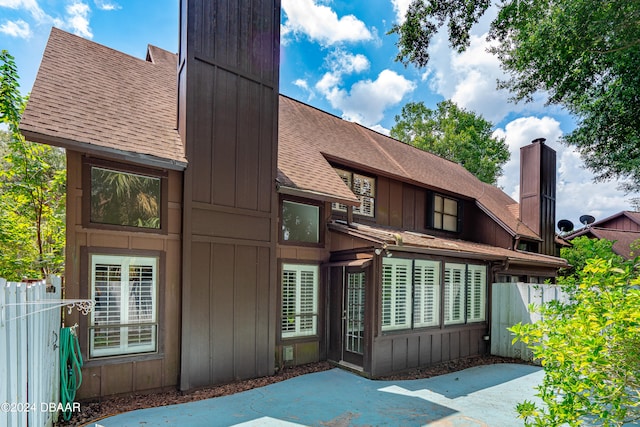 rear view of house with a patio area