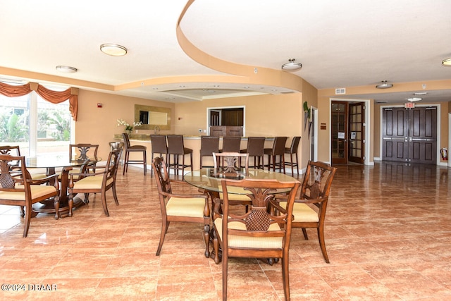 view of dining area