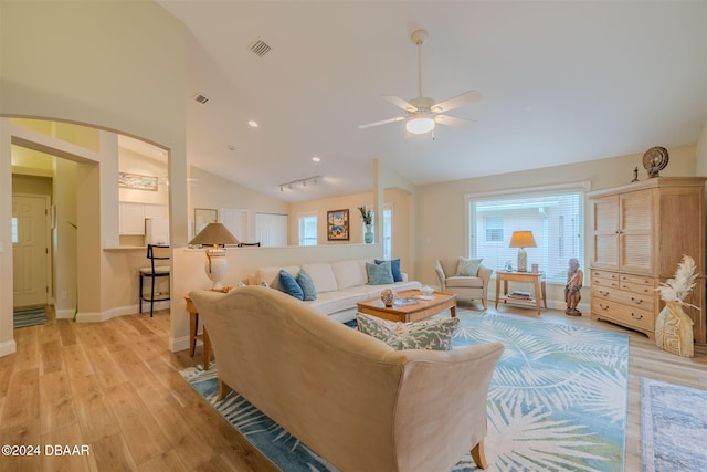 682 Middlebury Loop, New Smyrna Beach, FL 32168 - living area with plenty of natural light, light wood-style flooring, a ceiling fan, baseboards, and recessed lighting