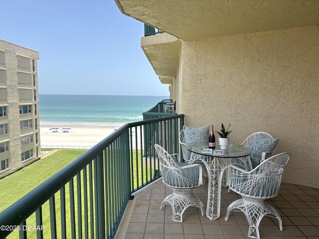 4565 S Atlantic Ave Unit 5501, Port Orange, FL 32127 - balcony with view of water and beach