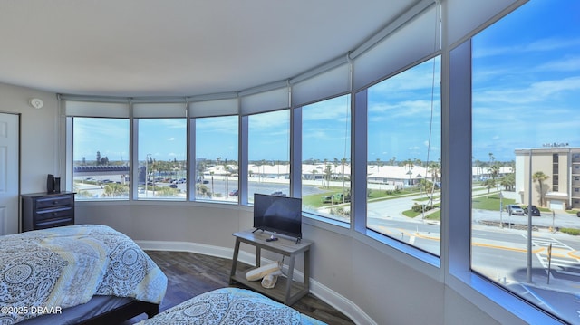 2625 S Atlantic Ave Unit 5Sw, Daytona Beach, FL 32118 - bedroom featuring dark wood-style floors and baseboards
