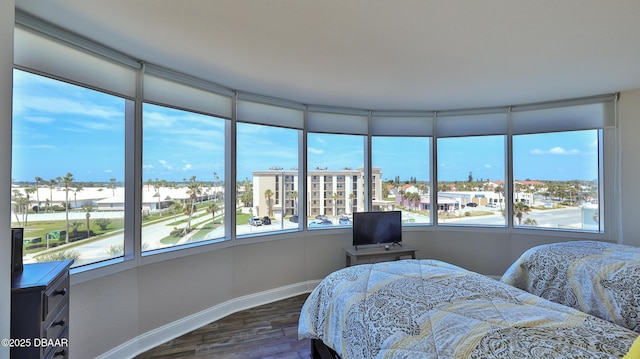 2625 S Atlantic Ave Unit 5Sw, Daytona Beach, FL 32118 - bedroom with multiple windows and dark wood-style floors