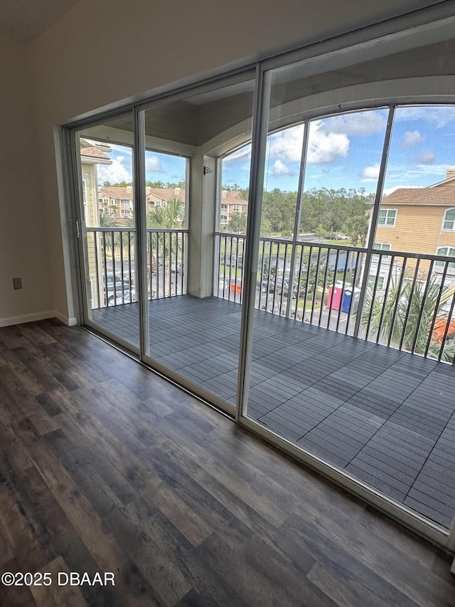 entryway featuring dark hardwood / wood-style flooring