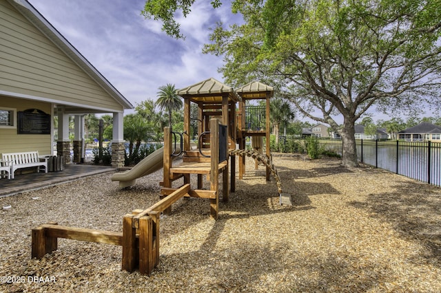 408 Chelsea Place Ave, Ormond Beach, FL 32174 - communal playground with a water view and fence