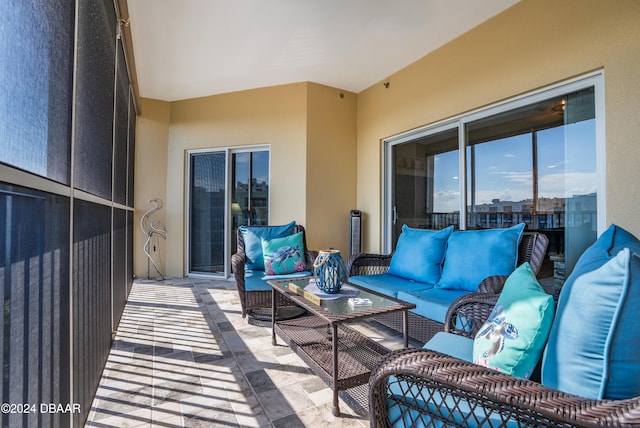 view of patio / terrace featuring an outdoor living space