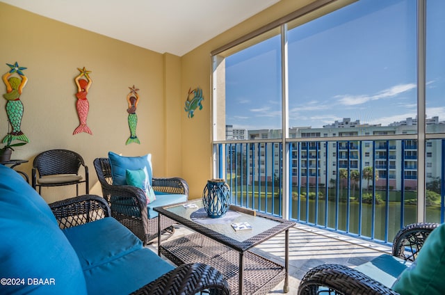 view of sunroom