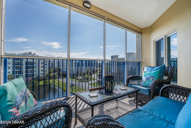 view of sunroom