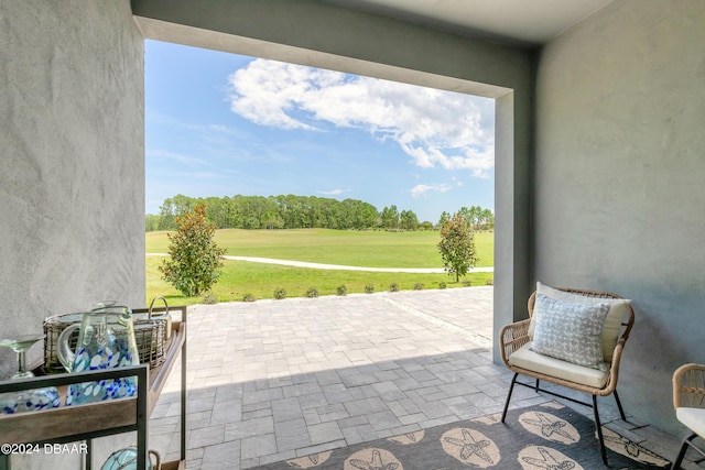 3066 Isles Way, New Smyrna Beach, FL 32168 - view of patio / terrace featuring golf course view and view of wooded area