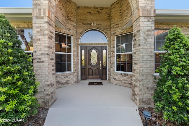 view of doorway to property