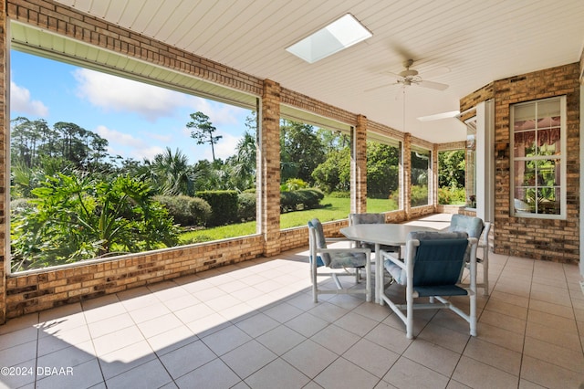 view of patio / terrace with ceiling fan