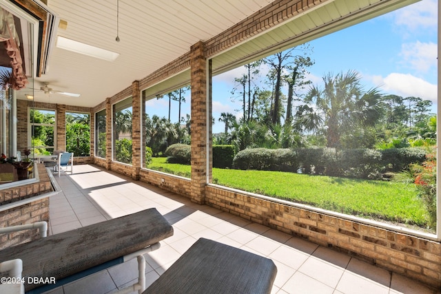 view of patio / terrace with ceiling fan