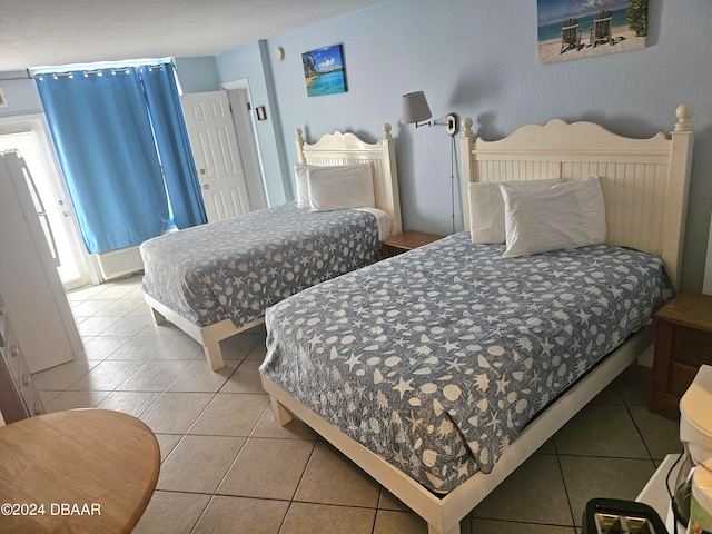 view of tiled bedroom