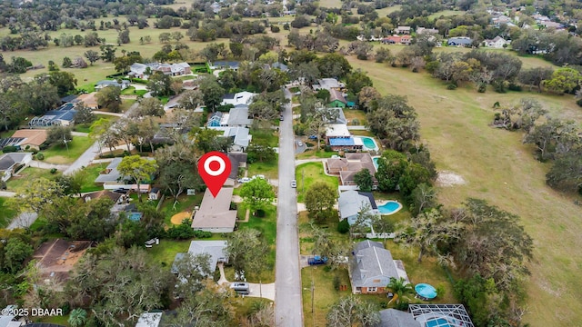 bird's eye view featuring a residential view