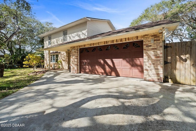 view of front facade with a garage