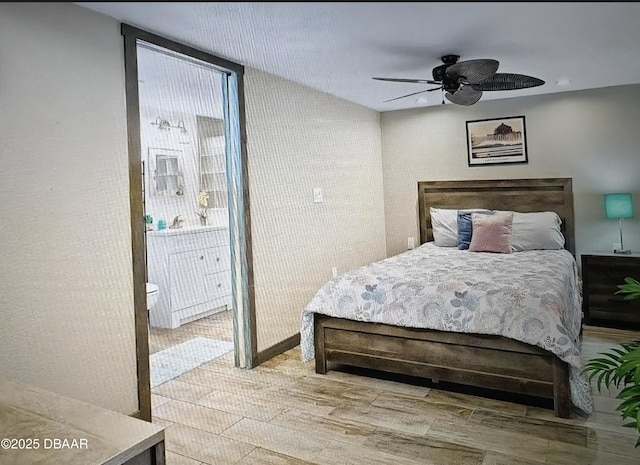54 Tropical Dr, Ormond Beach, FL 32176 - bedroom featuring light wood-style flooring and a ceiling fan