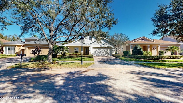 single story home featuring a garage