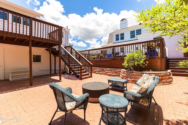 view of patio / terrace with a deck