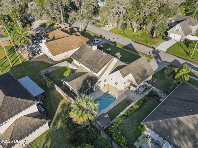 birds eye view of property featuring a residential view