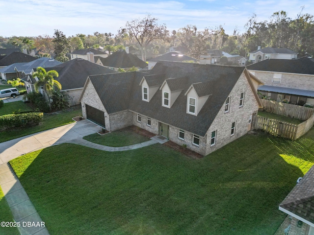 bird's eye view with a residential view