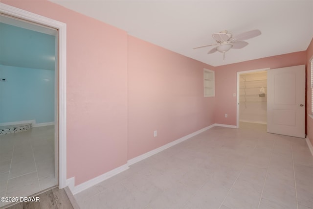 38 Lorillard Pl, Ormond Beach, FL 32174 - spare room featuring a ceiling fan and baseboards