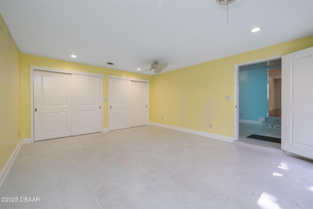 38 Lorillard Pl, Ormond Beach, FL 32174 - unfurnished bedroom featuring recessed lighting and multiple closets