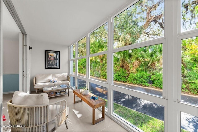 view of sunroom