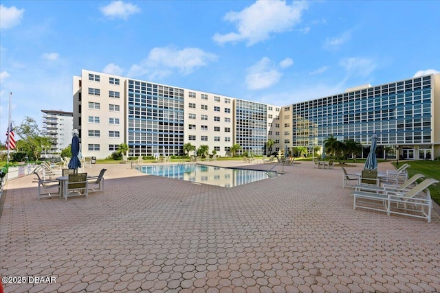 view of pool with a patio area