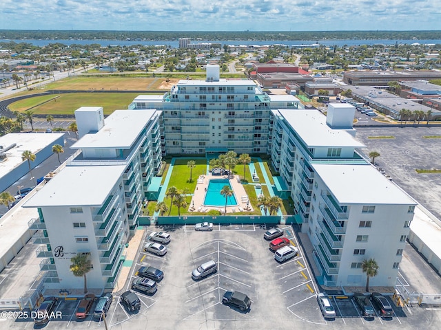 2727 N Atlantic Ave Unit 107, Daytona Beach, FL 32118 - drone / aerial view of a pool