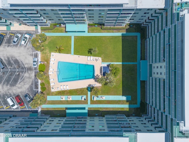 2727 N Atlantic Ave Unit 107, Daytona Beach, FL 32118 - bird's eye view of a pool