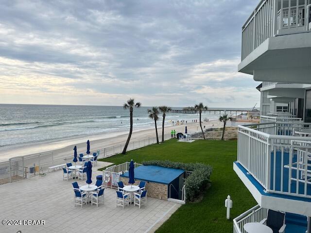 water view featuring a beach view