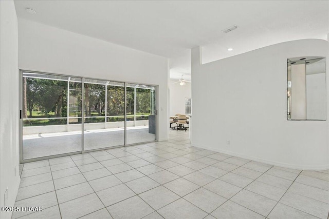 49 Ludlow Ln W W, Unit W, Palm Coast, FL 32137 - tiled spare room with ceiling fan