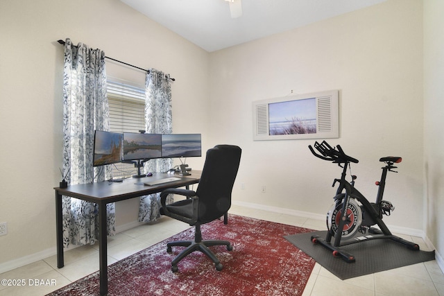 2141 Springwater Ln, Port Orange, FL 32128 - office space with tile patterned flooring and a ceiling fan