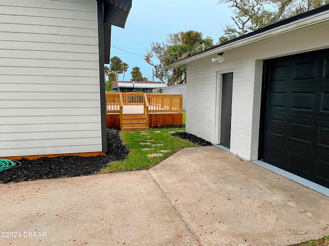 view of patio / terrace with a wooden deck