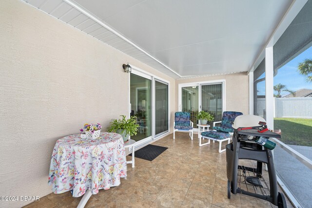 view of sunroom