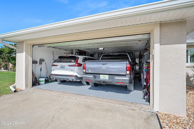 garage featuring a garage door opener