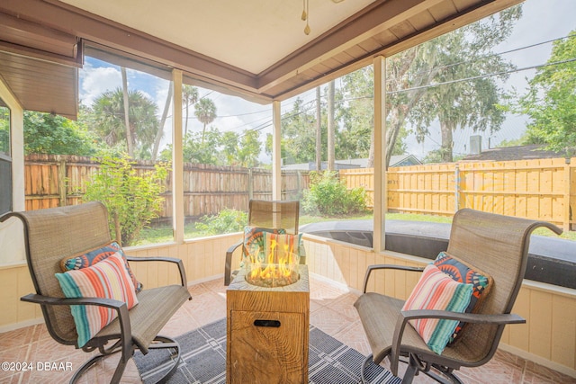 view of sunroom