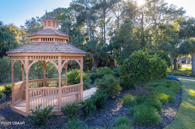 view of home's community with a gazebo