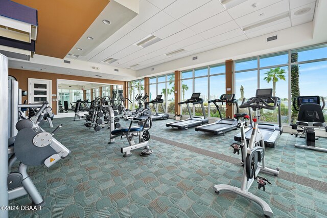 231 Riverside Dr Unit 1903-1, Daytona Beach, FL 32117 - gym with carpet