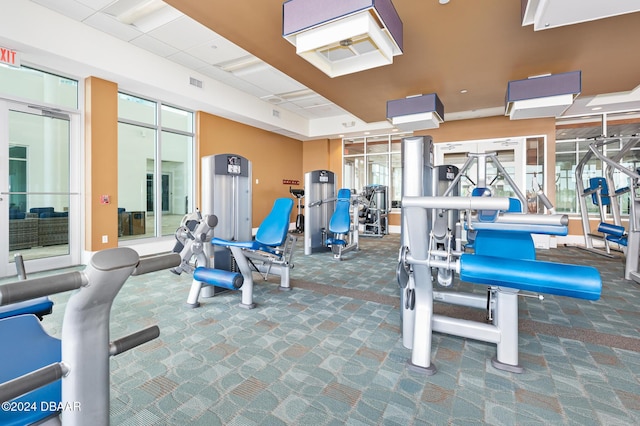 231 Riverside Dr Unit 1903-1, Daytona Beach, FL 32117 - gym featuring carpet