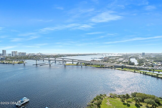231 Riverside Dr Unit 1903-1, Daytona Beach, FL 32117 - water view with a notable bridge and nearby urban area