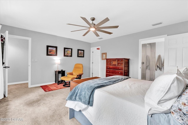 2 Bulows Lndg, Flagler Beach, FL 32136 - carpeted bedroom featuring baseboards and ceiling fan