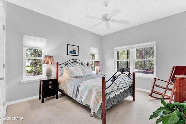 2 Bulows Lndg, Flagler Beach, FL 32136 - carpeted bedroom featuring baseboards and a ceiling fan