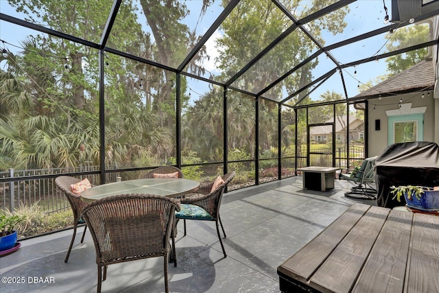 2 Bulows Lndg, Flagler Beach, FL 32136 - sunroom with outdoor dining area