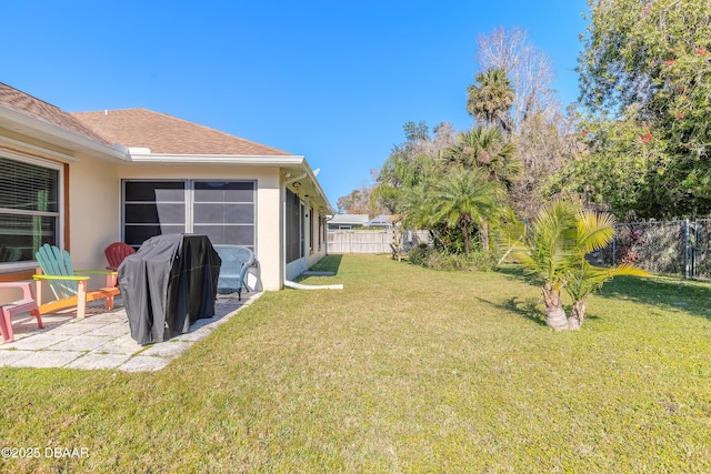 view of yard with a patio