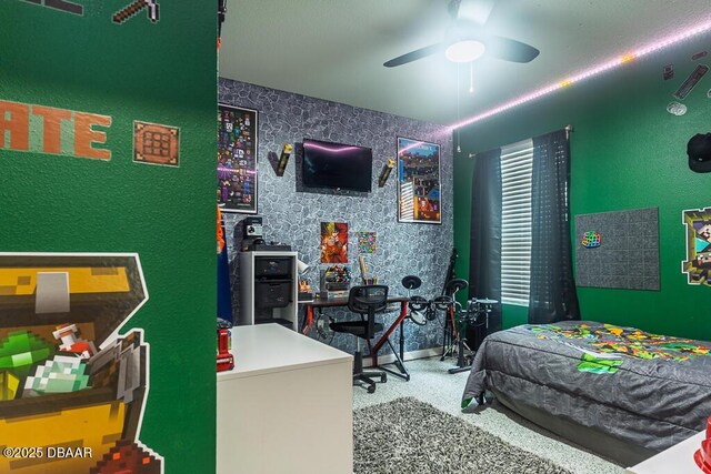 2756 Star Coral Ln, New Smyrna Beach, FL 32168 - bedroom with carpet floors and a ceiling fan